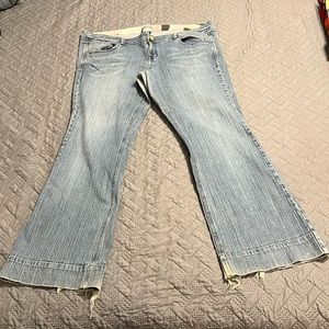 Z Cavaricci jeans. 20. Wear on back bottom hem. Price adjusted for this